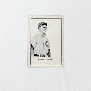 Vintage 1950 Callahan Hall of Fame Mordecai Brown Baseball Trading Card